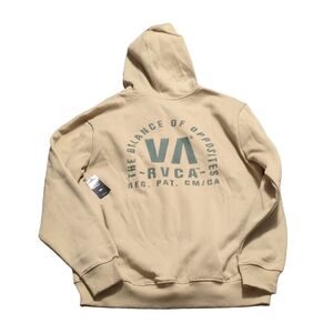 RVCA Khaki Oliver Zip Hoodie Size Large